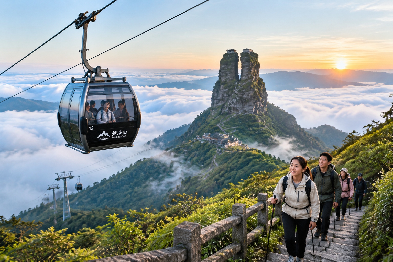 Fanjingshan's Red Cloud Golden Peak: How Much Courage Does It Take to Climb?