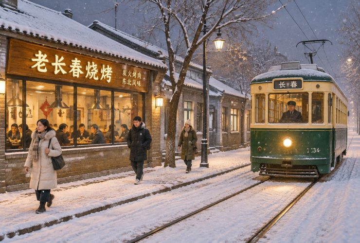 Jilin: BBQ and Trams on a Snowy Night in Changchun