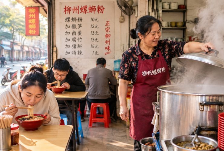Guangxi: Luosifen and E-Bikes — Sour, Spicy Flavors and the Rhythms of a Moving City