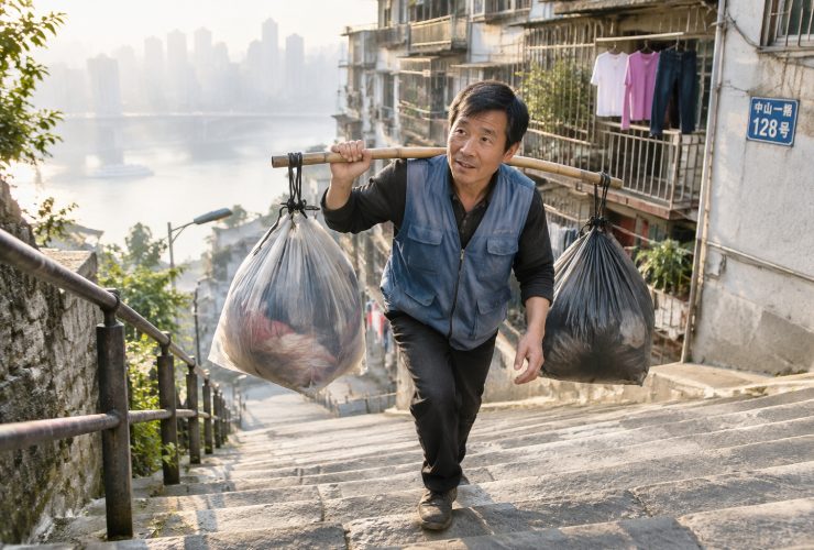 Chongqing: Hillside Steps, Hotpot, and Porters