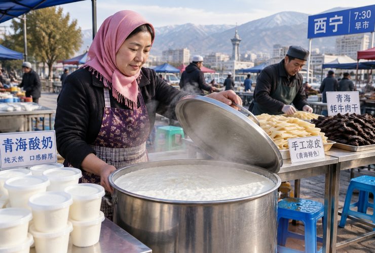 Qinghai: Xining's Morning Market and Nomadic Life by Qinghai Lake