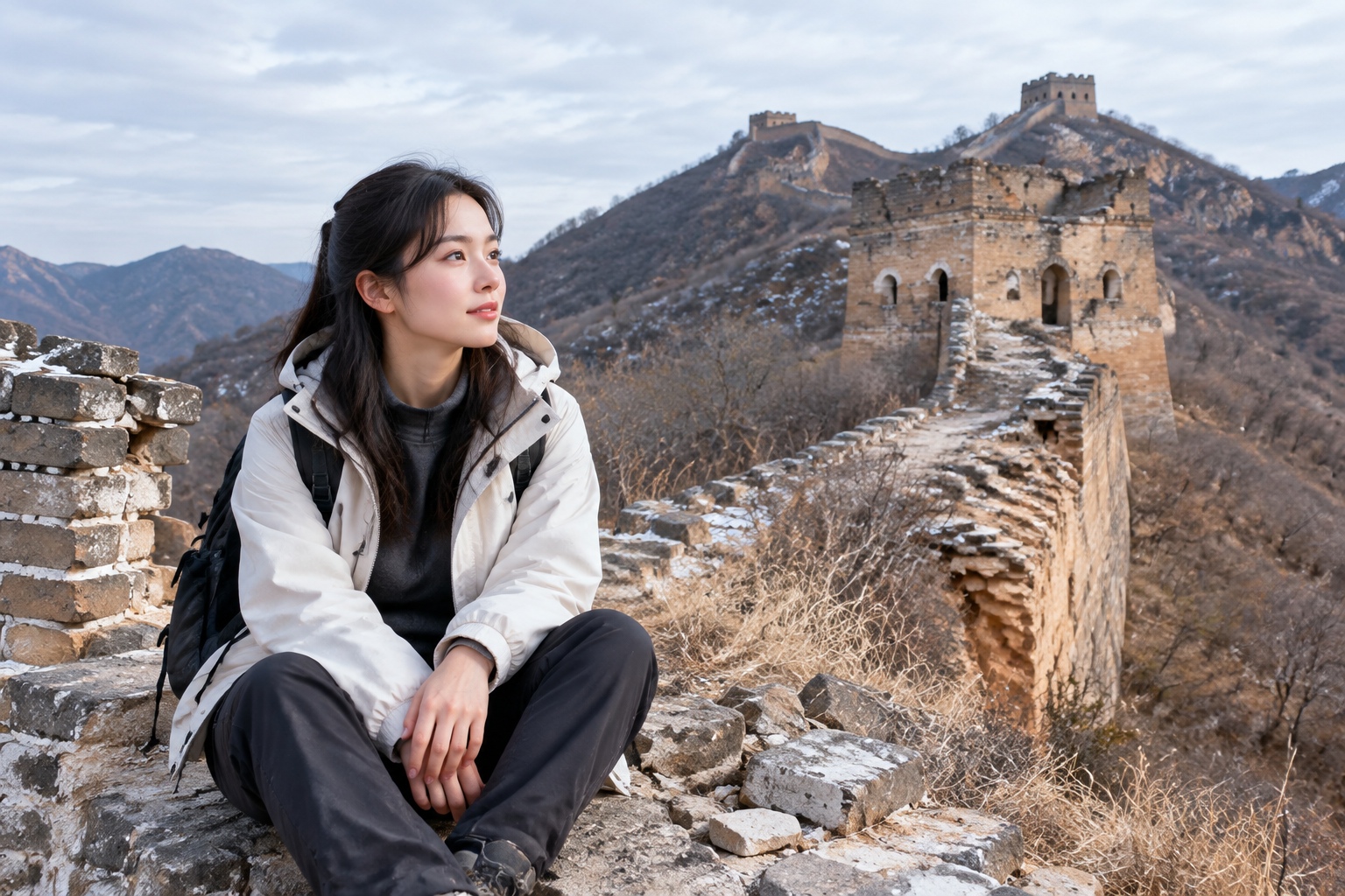 Saving History from Above: How Drones Are Mapping China's Great Wall 22 A remote unrestored section of the Great Wall of China with eroding brick watchtowers on a steep mountain ridge
