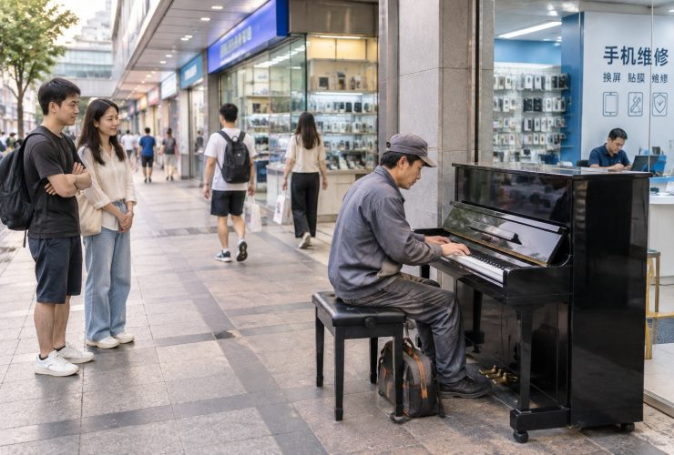 The Public Pianos of Shenzhen: Construction Workers Playing Chopin