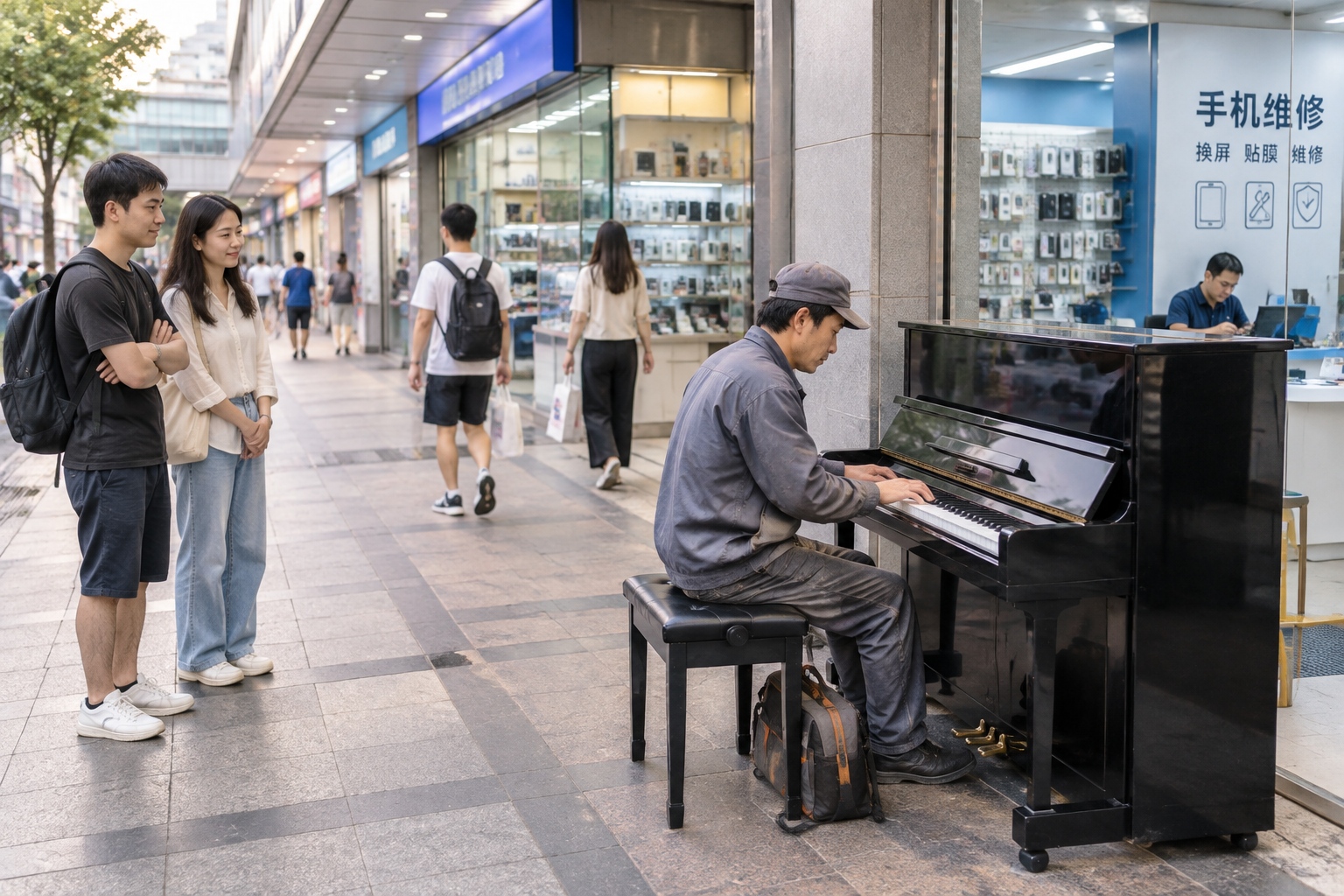 The Public Pianos of Shenzhen: Construction Workers Playing Chopin