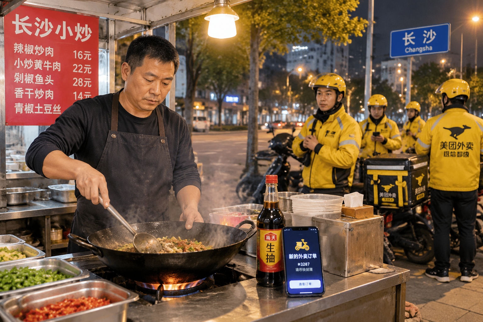 Late-Night Eateries in Hunan: How Delivery Riders Are Reshaping Street Food Culture