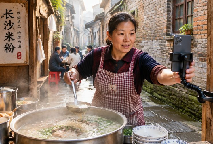When Old Alleys Meet Live Streaming: A Hunan Shop Owner's Guide to Digital Survival