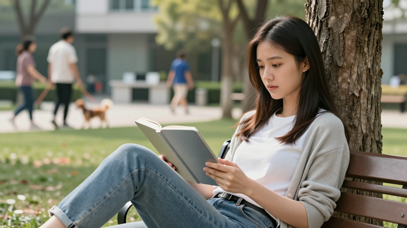 Quitting the Rat Race: The Day I Sent a Viral Resignation Letter to My Boss 24 A young person relaxing in a public park, representing the 'lying flat' movement's emphasis on mental health and personal time.
