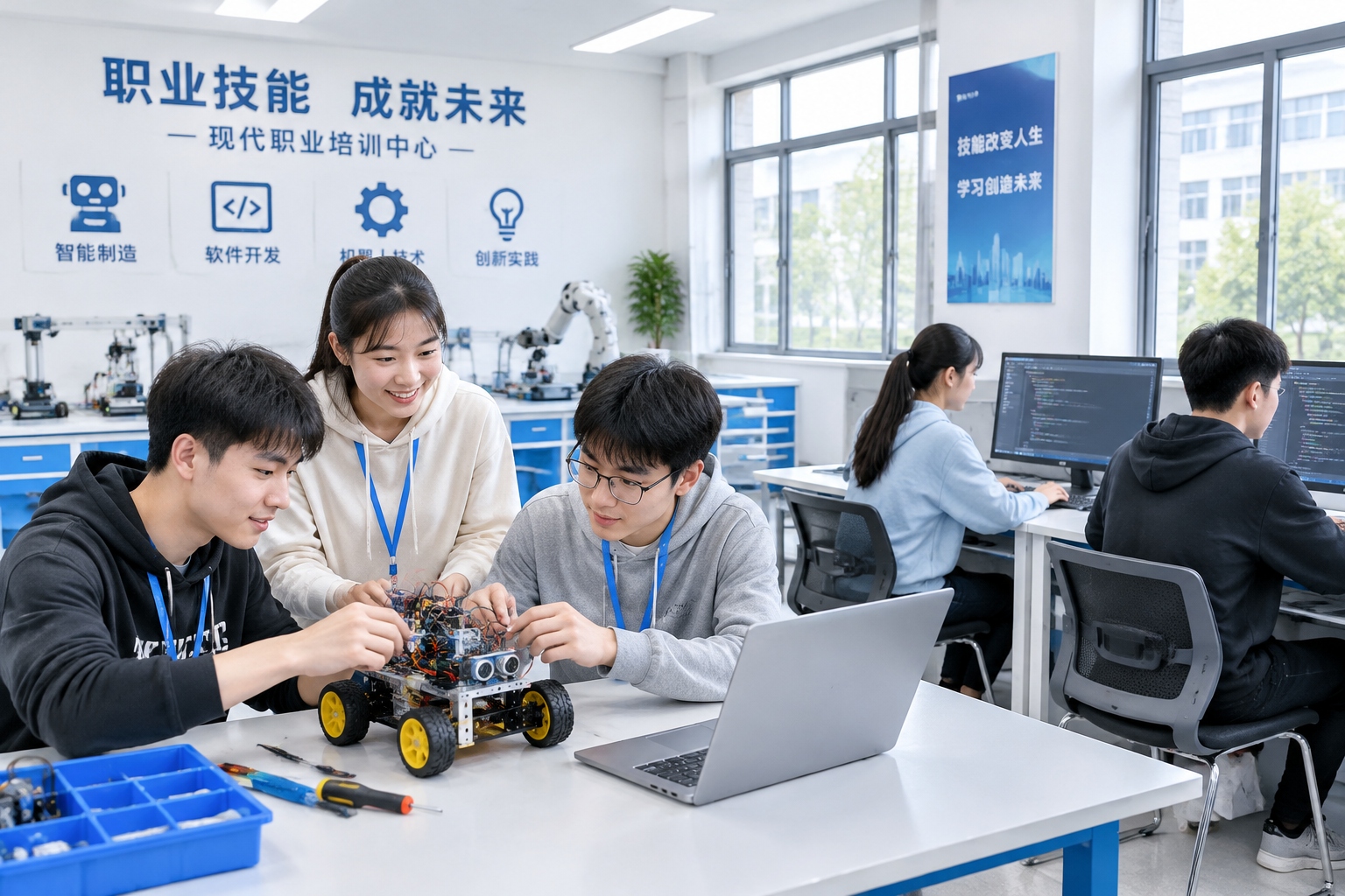 The Gaokao: Does It Really Decide a Chinese Youth's Fate? 23 Students in a Chinese vocational college learning modern technical skills like robotics and coding