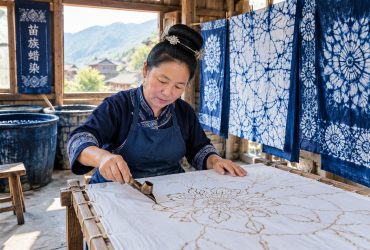 Guizhou Batik: How Plant Dyes Create Cracked-Ice Patterns