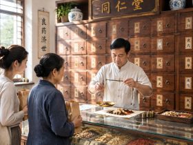 Stepping into a Traditional Chinese Medicine Pharmacy: Wisdom in Wooden Drawers